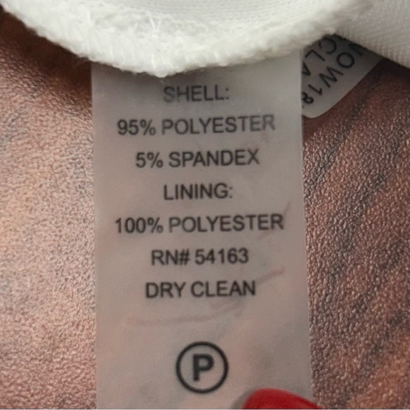 Calvin Klein White and Red Floral Midi Sheath Dress    Sleeveless        Size 10 - Picture 6 of 6